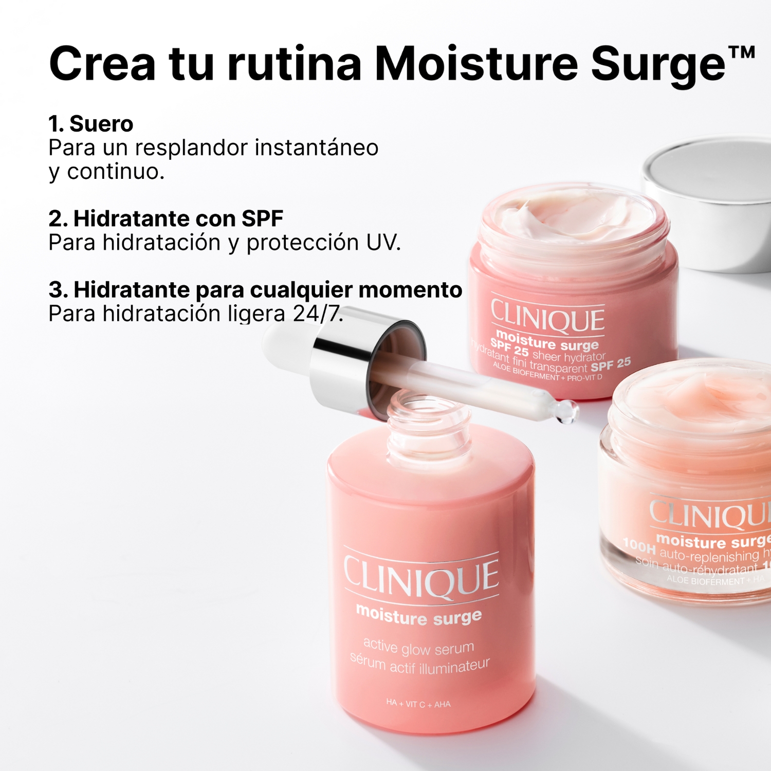 MOISTURE SURGE ACTIVE GLOW SERUM  (SUERO CON ÁCIDO HIALURÓNICO Y VITAMINA C)